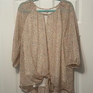 Molly & Isadora Pernilla Tie-Front Blouse